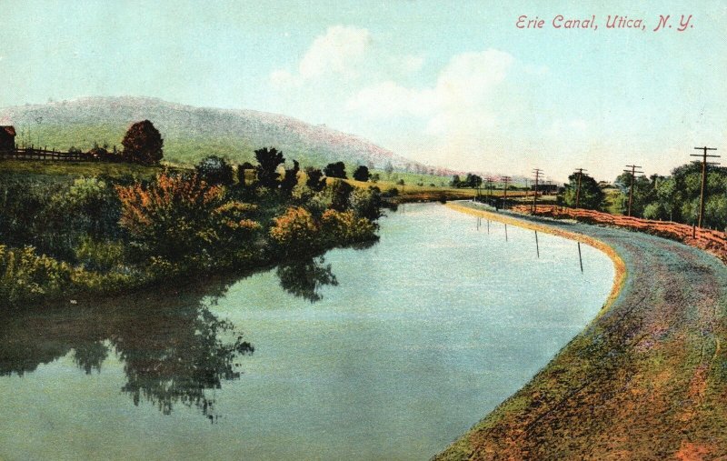 Vintage Postcard 1908 Erie Canal State Park Utica New York Historic Treasures NY 