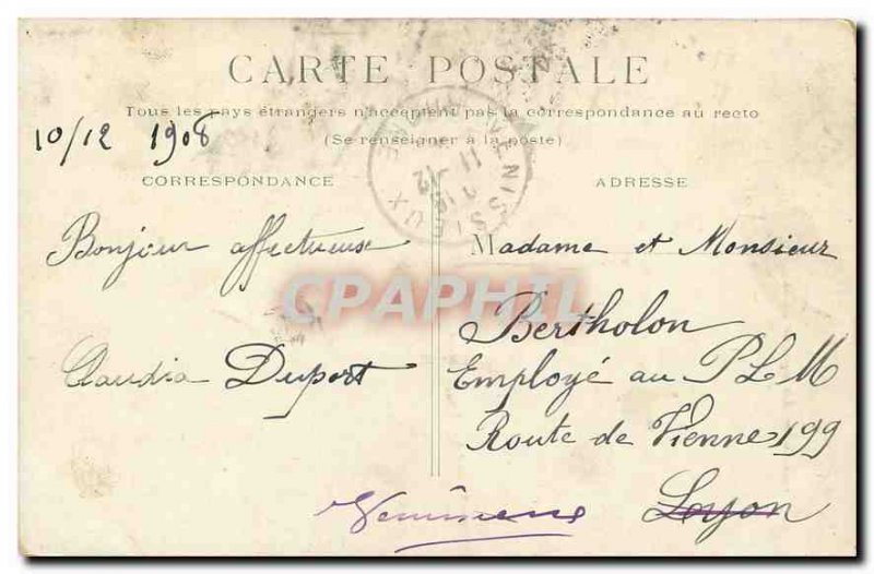 Old Postcard Paris Gare de Lyon