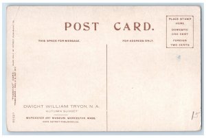1910 Dwight William Tryon NA Worcester Art Museum Autumn Massachusetts Postcard