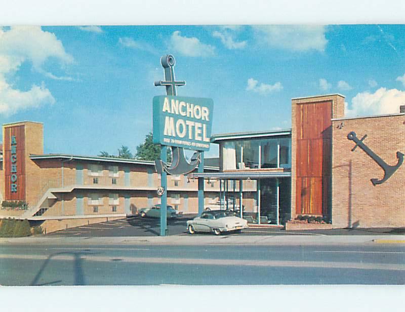 Unused Pre-1980 OLD CARS & ANCHOR MOTEL Nashville Tennessee TN M0512@