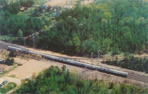 Penn Central Metroliner Train Aerial View Vintage Chrome Postcard Unused