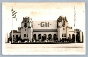 GENERAL MOTORS BUILDING TEXAS CENTENNIAL EXPO VINTAGE REAL PHOTO POSTCARD RPPC