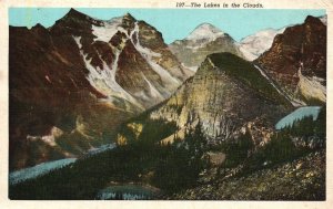 Colorado CO, 1943 The Lakes In The Clouds, Rocky Mountains, Vintage Postcard