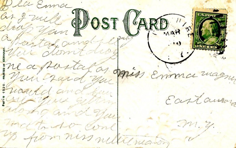 Greeting - Easter.  (chicks & flowers)