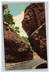 Vintage 1940's Postcard Williams Canyon Road Cave of the Winds Manitou Colorado