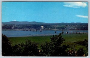 Pont De I'lle D'Orléans Bridge And Chute Montmorency Falls, Quebec City Postcard