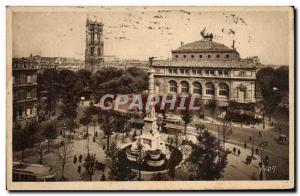 Paris - 1 - Place du Chatelet Old Postcard