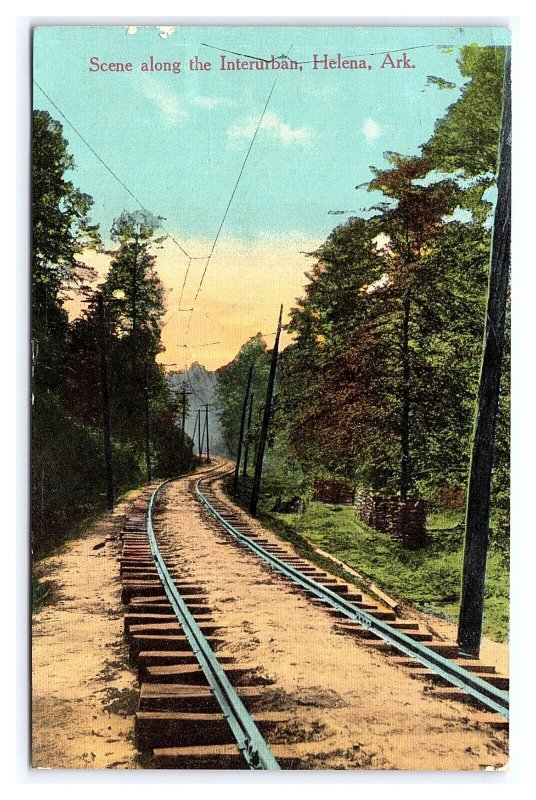 Scene Along The Interurban Helena Ark. Arkansas c1903 Postcard