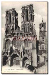 Old Postcard Laon La Cathedrale