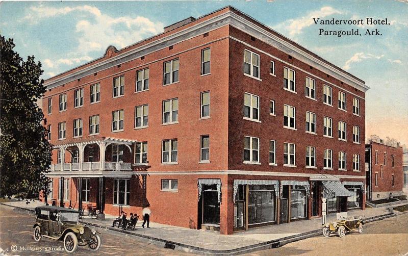 D73/ Paragould Arkansas AR Postcard c1910 Vandervoort Hotel Building