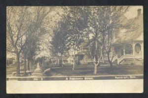 RPPC RANDOLPH NEBRASKA RESIDENCE STREET SCENE VINTAGE REAL PHOTO POSTCARD