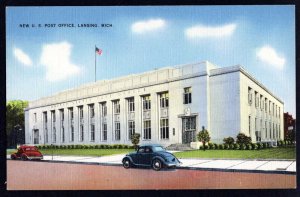 Michigan LANSING New U.S. Post Office with older cars Pub Rose News Agency Linen