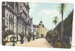 Palace Hotel Luzern Switzerland Europe Vintage Postcard