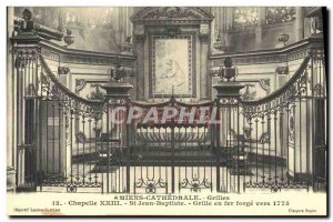 Old Postcard Amiens Grids Chapel St Jean Baptiste Grille wrought iron