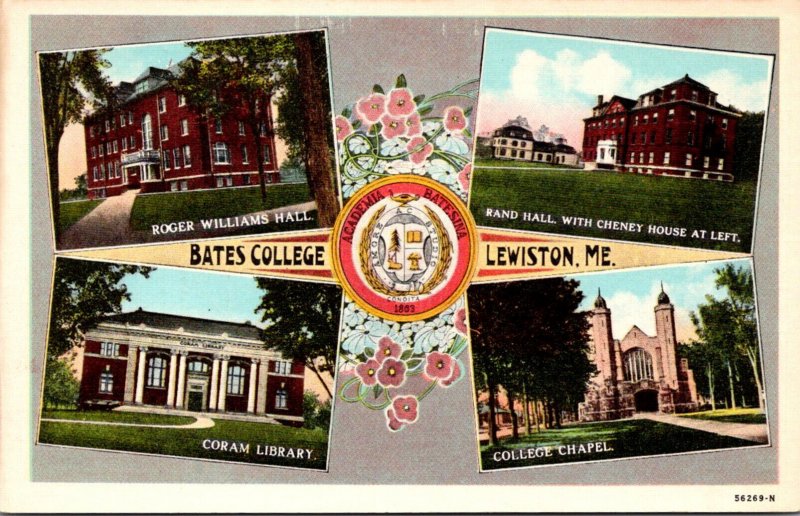 Maine Lewiston Bates College Multi View Curteich