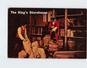 Postcard The Kings Storehouse Fort Michilimackinac Mackinaw City Michigan USA