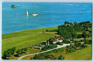Newport Rhode Island Postcard Hammersmith Farm Narragansett Bay c1960 Vintage