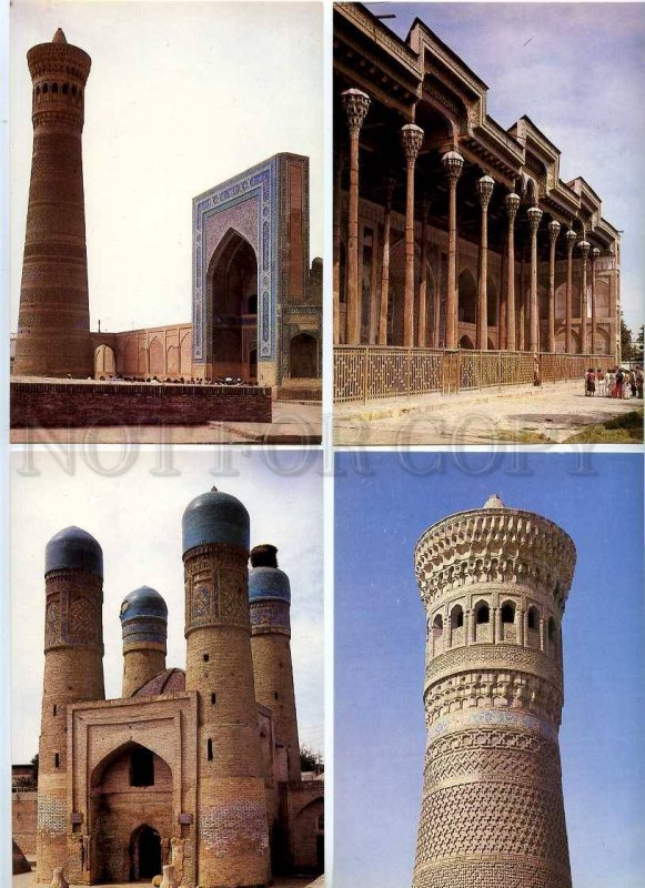 182251 Uzbekistan Bokhara Set of 12 old postcards