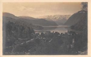 Ulvik Norway Fjord Birds Eye View Real Photo Antique Postcard J80594