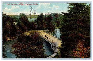 c1910 Luna Island Bridge Niagara Falls New York NY Antique Posted Postcard