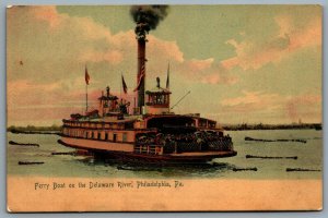 Postcard Philadelphia PA c1906 Ferry Boat On The Delaware River Rotograph Co.