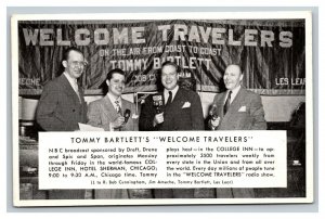 Vintage 1950's Postcard Tommy Bartlett's Welcome Travelers Show NBC Radio COOL