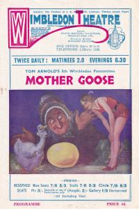 Mother Goose Wimbledon London Theatre Pantomime Antique Programme