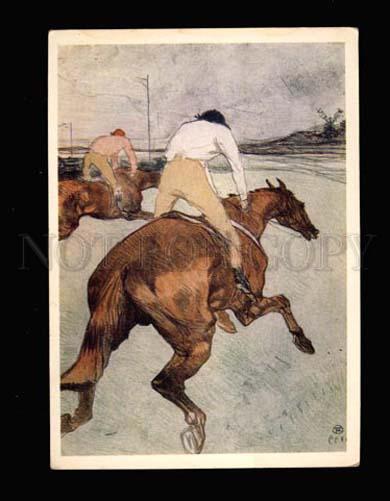 006200 Jockeys HORSE Racing by TOULOUSE-LAUTREC Old Russian PC