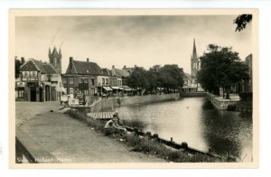 Netherlands - Sluis. Canal Port & Village ca 1950  RPPC