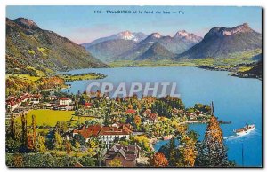 Old Postcard Talloires and Lake background