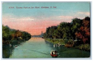 c1950 Tacoma Park June River Tourist Boating Aberdeen South Dakota SD Postcard