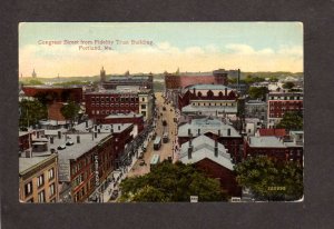 ME Congress St Eastman Store Fidelity Trust Co Portland Maine Vintage Postcard