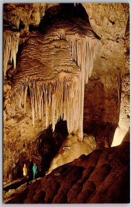 Vtg New Mexico NM Cave Onyx Draperies Carlsbad Caverns National Park Postcard