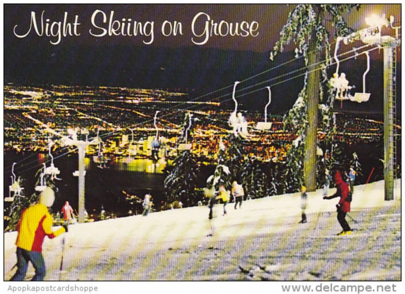 Canada Night Skiing Grouse Mountain North Vancouver British Columbia