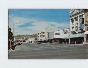 Postcard Part of main business section of Prescott Arizona USA