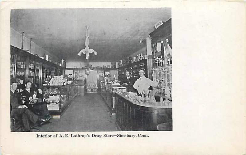 CT, Simsbury, Connecticut, Lathrop's Drug Store Interior, PMC, Wright