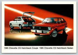Automobile Car~1985 Chevette CS Hatcback Coupe~Red 4-Door Sedan~1950s Postcard