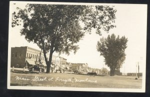 RPPC FORSYTH MONTANA DOWNTOWN MAIN STREET SCENE REAL PHOTO POSTCARD