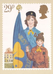 Girl Guides & Brownies Scouting Interest Royal Mail PHQ Postcard