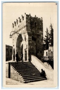 c1940's Citadel of David Jerusalem Palestine Vintage RPPC Photo Postcard