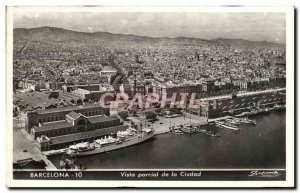 Old Postcard Barcelona Partial Vista de la Ciudad
