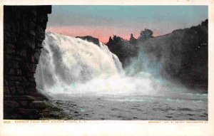 Rainbow Falls Near Ausable Chasm Adirondack Mountains New York 1905c postcard