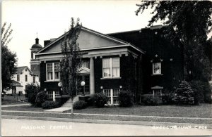 Postcard IA Sheldon RPPC Real Photo Masonic Temple - Freemasonry Fraternity L9