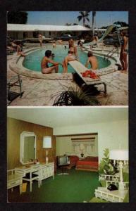 FL Royal Palms Motel Pool SARASOTA FLORIDA Postcard PC