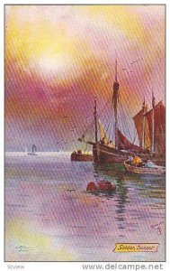 AS, Sailboats, Golden Sunset, Fishing In The North Sea, 1900-1910s