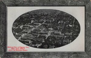 AERIAL VIEW EUGENE OREGON SCOTT Q1 PARCEL POST STAMP POSTCARD 1913