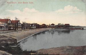 Main Beach, Short Beach, Connecticut, Early Postcard, Used
