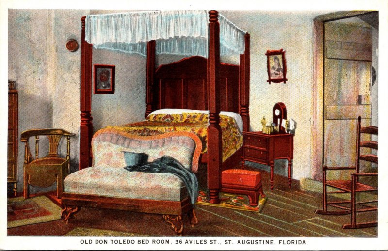 Florida St Augustine Old Don Toledo House Bed Room