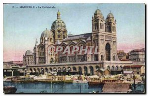 Old Postcard Marseille La Cathedrale