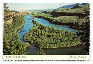 South Fork Snake River Idaho Postcard Continental Scenic View Card